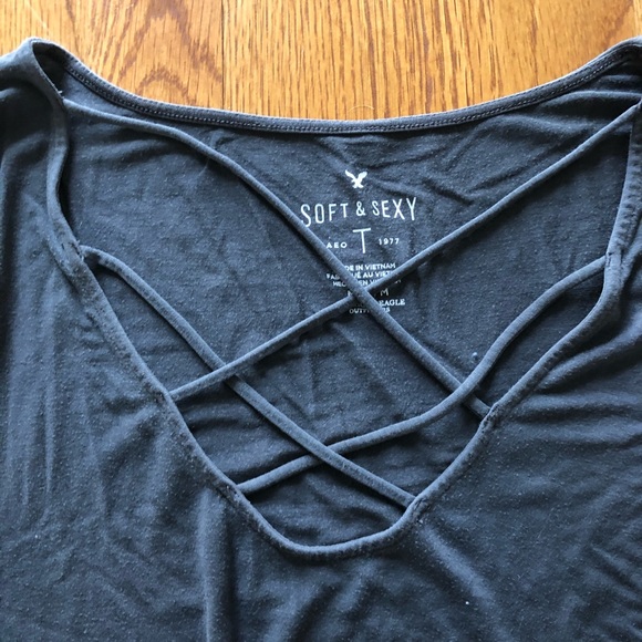 American Eagle Gray Long Sleeve - Picture 2 of 5